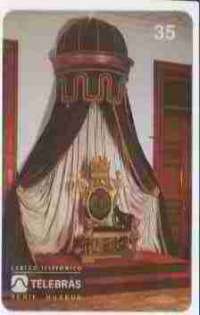 27340 TB 04/96 (cheio parcial com 10 creditos)MUSEUS - Museu Imperial de Petrpolis (Trono do Imperador) TRI F1 04-04/96   35 creds.